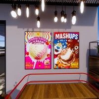 Enseigne commerciale, enseigne lumineuse 3D, panneau d'affichage, lettres lumineuses, publicité extérieure, cadre pour affiche de film, boîte à lumière LED
