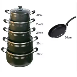 Giá rẻ không dính 11 cái nhôm nấu ăn chậu và chảo saucepot soong Frying Pan <span class=keywords><strong>Cookware</strong></span> <span class=keywords><strong>Set</strong></span> - Product Image 4