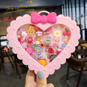 <span class=keywords><strong>Tracy</strong></span> & Herry-caja de embalaje para niños, accesorios de joyería de anillo de plástico con forma de fruta y animales - Product Image 3