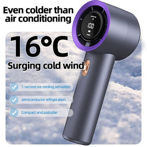 Ventilateur électrique portable en plastique, mini USB rechargeable, écran LED, turbo haute vitesse, 5V, sans lame, ventilateur de poche, espagnol - Product Image 3