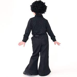 <span class=keywords><strong>Costume</strong></span> de spectacle rétro <span class=keywords><strong>disco</strong></span> des années 70 pour enfants européens et américains, avec paillettes, pour filles, en polyester - Product Image 3