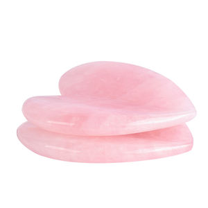 Masseur de grattoir en jade et quartz rose naturel, 100% jade naturel, pour les canaux de dragage et les collocation, outil Guasha - Product Image 3