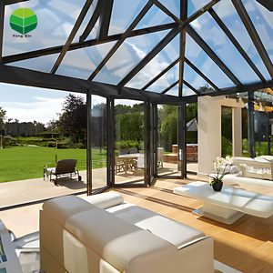<span class=keywords><strong>Prix</strong></span> compétitif Triangle quatre <span class=keywords><strong>saisons</strong></span> Patio solaire sur pied verre extérieur maison hiver véranda cadre en aluminium serre - Product Image 6