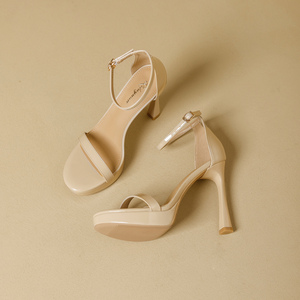 Sandales à talons compensés antidérapantes pour femmes, style été, à bout ouvert, à talon fermé et à brides - Product Image 3