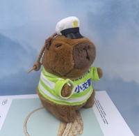 Porte-clés Capybara en peluche mignon de 12 cm avec chapeau de chef, pendentif Biscuit de Boulanger, direct usine, prix de gros pour jeux d'arcade