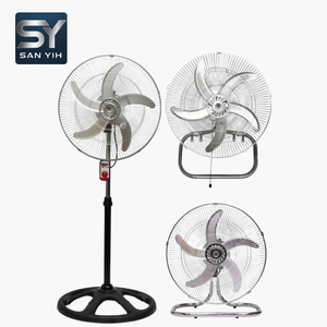 Ventilador de suelo industrial con hoja de aluminio para parrilla de metal 3 en 1 de 18 pulgadas para refrigeración de fábrica - Product Image 1