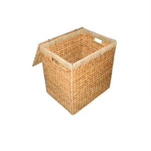 Eco-Friendly Vintage <b>Rectangle</b> Water Hyacinth Woven <b>Storage</b> <b>Baskets</b> Organizer From Vietnam - Product Image 4