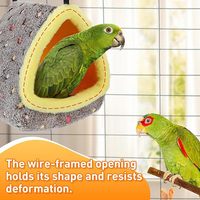 Grand nid douillet pour oiseaux de cage avec plaque de support, hamac suspendu, abri, cadeau pour ara, perruches grises africaines, perroquets amazons