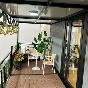 <span class=keywords><strong>Maison</strong></span> conteneur pliable extensible à double couche et double aile, écologique, installation rapide pour villa, appartement, hôtel, 2ème étage - Product Image 6