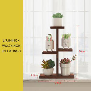 Présentoir d'<span class=keywords><strong>intérieur</strong></span> à 3 niveaux pour plantes succulentes, petit <span class=keywords><strong>support</strong></span> en <span class=keywords><strong>bois</strong></span> pour étagère, fenêtre - Product Image 4