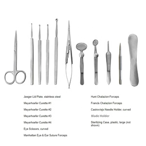 Aço inoxidável 12pcs Chalazion Instrumento Set para Cirurgia Oftálmica com Esterilização Box Case - Product Image 2