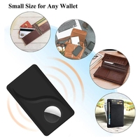 Étui de protection en silicone pour Apple AirTag, localisateur, traceur, dispositif anti-perte, porte-cartes de crédit pour AirTag, clip de portefeuille
