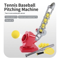 Machine de lancer automatique 2-en-1 pour enfants (tennis et baseball), rétractable, équipement sportif pour la maternelle
