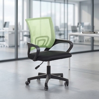 Chaise de bureau moderne et simple en maille, ergonomique, pivotante, avec accoudoirs, pour étudiants et usage commercial