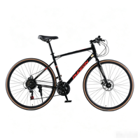 Ensemble de roues de vélo de course 700c avec fourche en acier et pédales standard