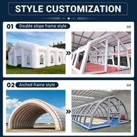 Hangar Gonflable en PVC Grande Portée, Étanche, à Montage Rapide, pour Avions et Stockage d'Engins Aériens