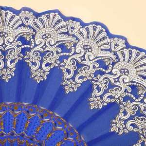 Venta al por mayor 2025 Abanico plegable estilo español de mano con polvo dorado y moneda de plástico para bodas, fiestas, danza, arte, manualidades y regalos - Product Image 2