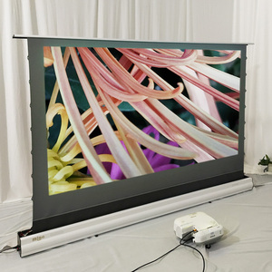 Pantalla de suelo tensada para <span class=keywords><strong>TV</strong></span> láser enrollable con Motor de 120 <span class=keywords><strong>pulgadas</strong></span>, traje de rechazo de luz ambiental para láser de tiro ultracorto - Product Image 2