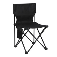 Chaise de camping pliable portable 3 couleurs avec poche latérale pour pêche en plein air, barbecue, camping, esquisse artistique, tabouret