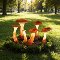 Petites lumières décoratives en forme de champignon trompette LED, décorations de Noël en fibre de verre enchanteuses pour les fêtes de fin d'année