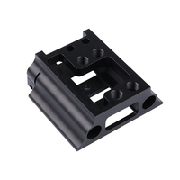 Pièce en aluminium anodisé noir sablée à paramètres complexes, gravure de haute précision, usinage direct CNC