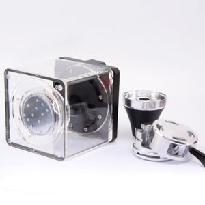 Chicha haut de gamme canadienne 1 tuyau en plastique laqué, mini, écologique, portable, avec étui cube, pour voyage, contrôle électrique LED - Product Image 3