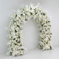 Arche de fleurs artificielles en forme de U de 240 cm pour décoration de mariage, support de guidage de fond de scène, cadre en fer pour rangée de portes