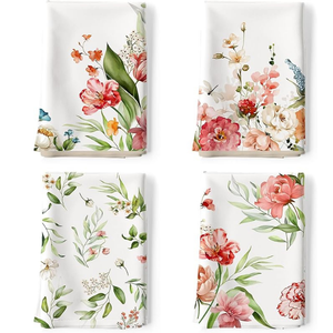 Vente en gros de torchons 100% coton avec crochet | Serviettes de cuisine imprimées avec logo personnalisé et serviettes de sac de farine en lin - Product Image 4