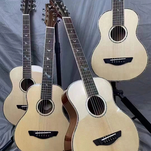 Guitarra de Viaje de 34 Pulgadas para Niños, Acabado Brillante con Chapa de Abeto, 6 Cuerdas, Mástil de Caoba y Diapasón de Palisandro, Venta al Por Mayor - Product Image 1
