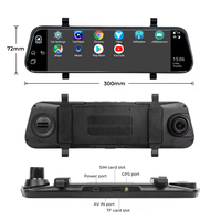 Caméra embarquée intelligente Mini 4G WiFi GPS Android ADAS avec rétroviseur pour la sécurité de la conduite des véhicules JX23