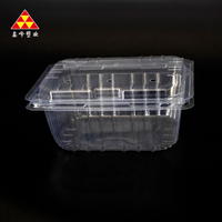 Plateaux de fruits en plastique PET transparents jetables de supermarché de prix usine avec couvercles