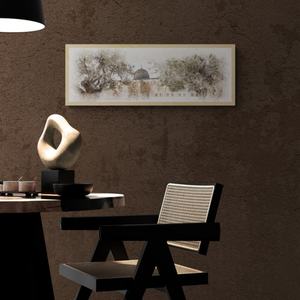 Peinture à l'huile artisanale d'oliviers encadrée, art mural Palestine pour hôtel, maison, appartement, espace de coworking, décoration murale - Product Image 1