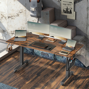 Bàn làm việc đứng điều chỉnh độ cao bằng điện, khung thép, mô tơ đơn hiện đại ZGO, dùng cho văn phòng, nhà ở, tòa nhà văn phòng - Product Image 1