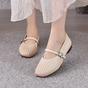 Women's Summer <b>Spring</b> Autumn Soft Solid Anti-Slippery <b>Boots</b> Walking Shoes Slippers Women's Soft Leather Slip-On Slippers - Product Image 4