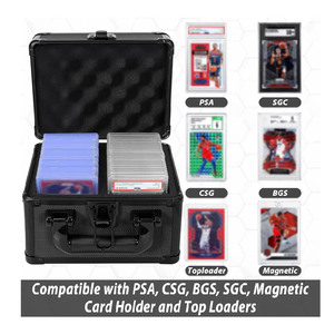 Étui <span class=keywords><strong>pour</strong></span> cartes à 2 rangées, design <span class=keywords><strong>anti</strong></span>-rayures, robuste et durable, prix <span class=keywords><strong>de</strong></span> gros compétitif, compatible avec Toploader et support magnétique One Touch - Product Image 3