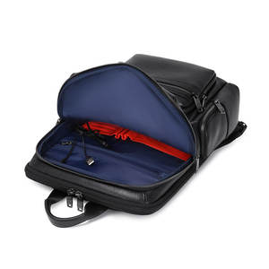 Mochila <span class=keywords><strong>de</strong></span> Hombre Personalizada con Logotipo, Cuero <span class=keywords><strong>de</strong></span> Vaca, 18 Litros <span class=keywords><strong>de</strong></span> Volumen, Compatible con Portátil <span class=keywords><strong>de</strong></span> 16 Pulgadas, Carga USB, Fábrica Guangzhou - Product Image 4