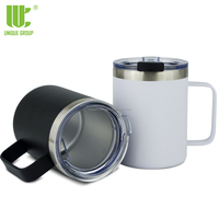 Gobelets isolés sous vide en acier inoxydable à double paroi de 12oz/350ml tasse à café d'eau pour bureau à domicile en plein air idéal pour les boissons glacées