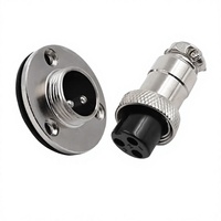 Connecteur aéronautique GX16 2/3/4/5/6/7/8/9 broches, disque à bride M16, connecteurs mâle/femelle DF16, contacts en cuivre plaqué argent, boîtier en PVC