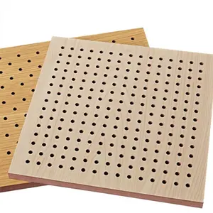 Factory Wood Soundproof acoustic wall panel for studio perforated