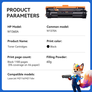 Tóner Asseel Compatible con <span class=keywords><strong>HP</strong></span> 136A W1360A W1370A para <span class=keywords><strong>HP</strong></span> LaserJet MFP M234dw/Laserjet Pro M209/M211dw/M233dw/M236dw - Product Image 2