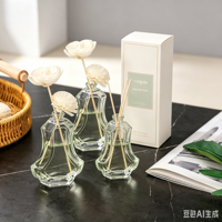 Bouteille vide personnalisable pour huiles essentielles, diffuseur en verre, bouteille vide transparente avec bouchon pour diffuseur de parfum d'ambiance à bâtonnets
