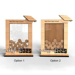 Cadre de présentation de diplôme de lycée de New York, classe de 2025, en MDF, vertical, pour table, avec noms et étoiles - Product Image 4
