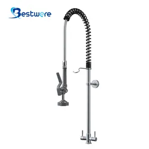 Sink Faucet Hot Cold Basin Water Stainless Steel Deck Mount Commercial Sink Faucet