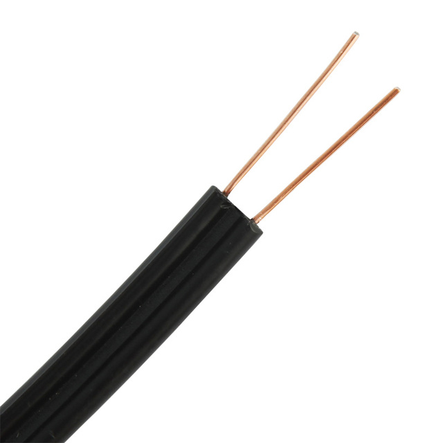2 core Flat twist 0.8mm 1.0mm outdoor telephone cable underground telephone cable drop wire cable in telecommunication