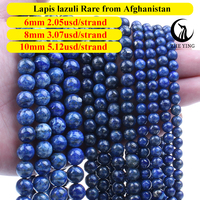 Bracelet en Lapis Lazuli Zhe Ying 6mm/8mm/10mm, perles de pierre naturelle, collier en perles de Lapis Lazuli, vente en gros