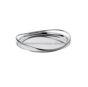 Bandeja de servicio de metal de calidad superior hecha a mano, diseño diferente para hotel y restaurante, la mejor bandeja de servicio - Product Image 4