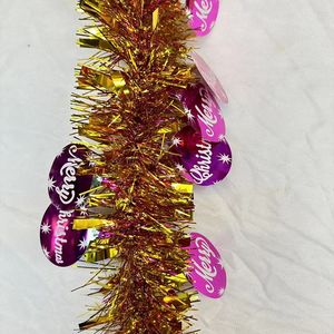 Decoraciones de Pared para Fiestas, Flecos Metálicos de Papel de Aluminio, Dos Colores Contrastantes, Barra de Colores, Guirnalda Navideña - Product Image 4
