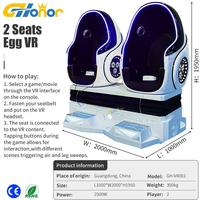 Machine de réalité virtuelle, jeu vidéo, réalité incroyable, vente flash, simulateur de jeu de chaise VR à 2 places pour centre commercial