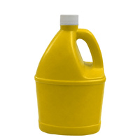 Bouteille en plastique liquide carrée HDPE mate de 3,8 L avec poignée latérale, prise en main ergonomique, conteneur pour produits chimiques et eau, couleur personnalisée, bouteille vide