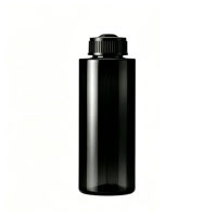 Bouteille diffuseur d'arômes noire transparente de 480 ml avec couvercle noir